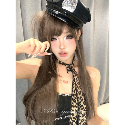 韩系女主感气质长直发jk头套