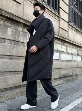 羽绒棉服超长款过膝加厚保暖外套