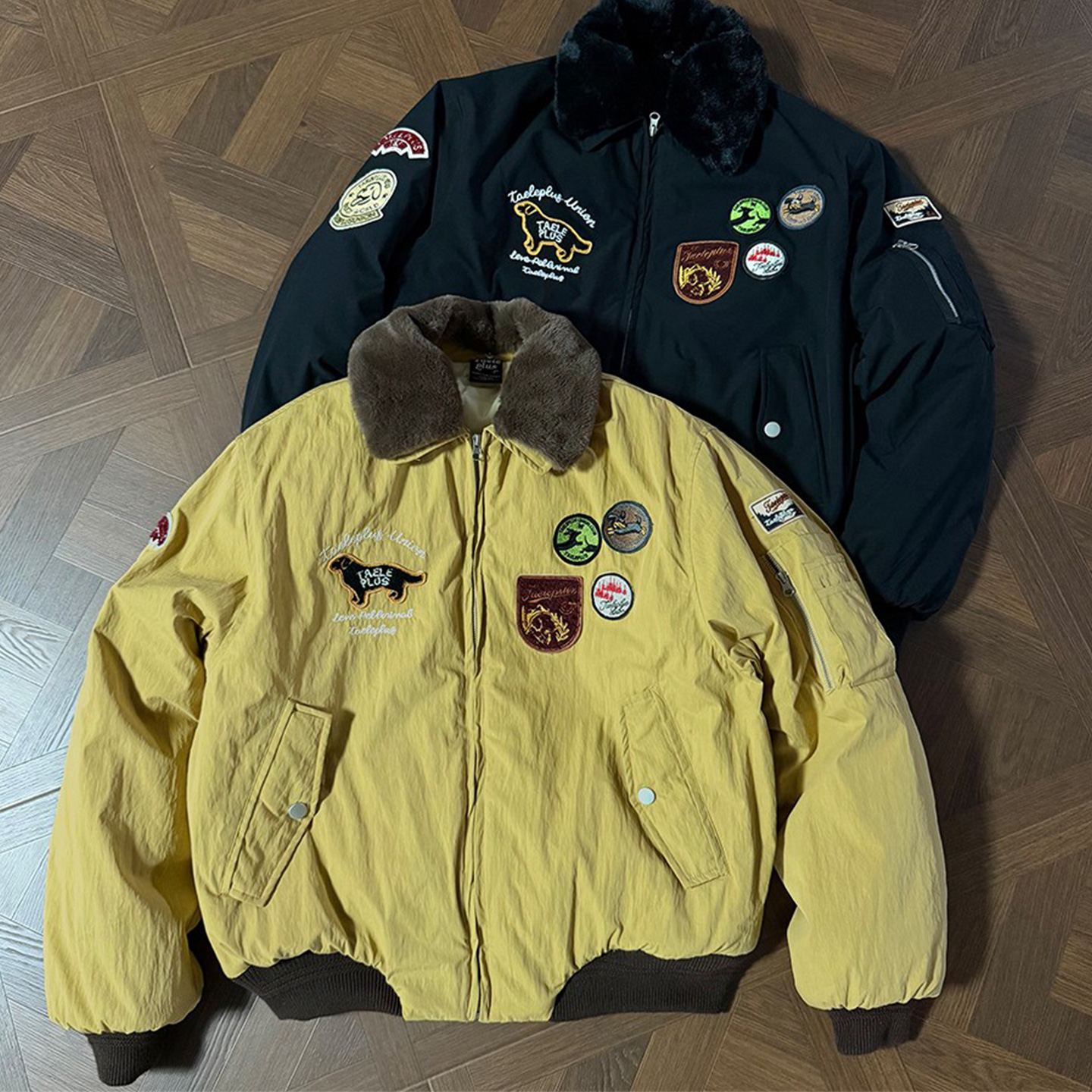 美式阿拉斯加猎鹿人毛领重工棉服