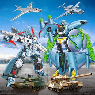 灵动雄师奇兵变形玩具歼20飞机坦克战斗机男孩机器人机甲金刚雄狮