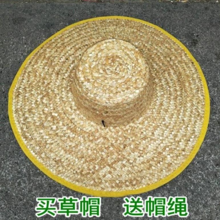 透气农用草帽出游骑车户外防晒可折叠园艺草编遮阳帽老式棕绳钓鱼|ruв категории Аксессуары, шляпа - от Buy2taobao.com для оказания профессиональной услуги покупки агента Taobao