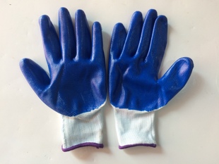 美罗迪/集福m-818尼龙丁腈晴耐磨蓝胶劳保护止防滑手套工作一包12