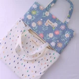 Японский свежий портативный тканевый мешок с молнией, сумка, из хлопка и льна