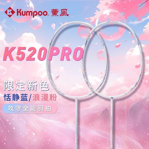 熏风K520pro全碳素纤维薰风训练比赛专业超轻KUMPOO系列羽毛球拍