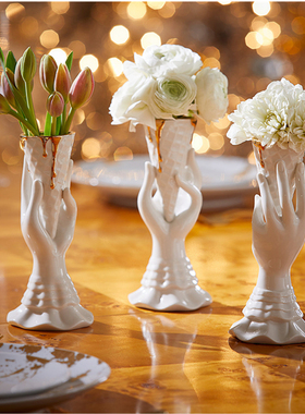 深海吧 尖货！鎏金冰淇淋花瓶Jonathan Adler现代设计客厅摆件