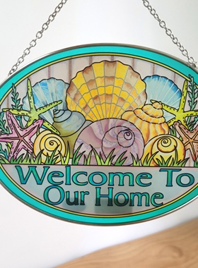 孤品！AMIA绚丽梦幻海螺海北彩色玻璃吊饰挂件外贸尾货收藏纪念