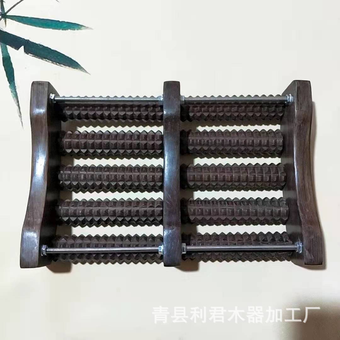 厂家鸡翅木脚底脚排老人足部滚轮式木制足底脚部按器