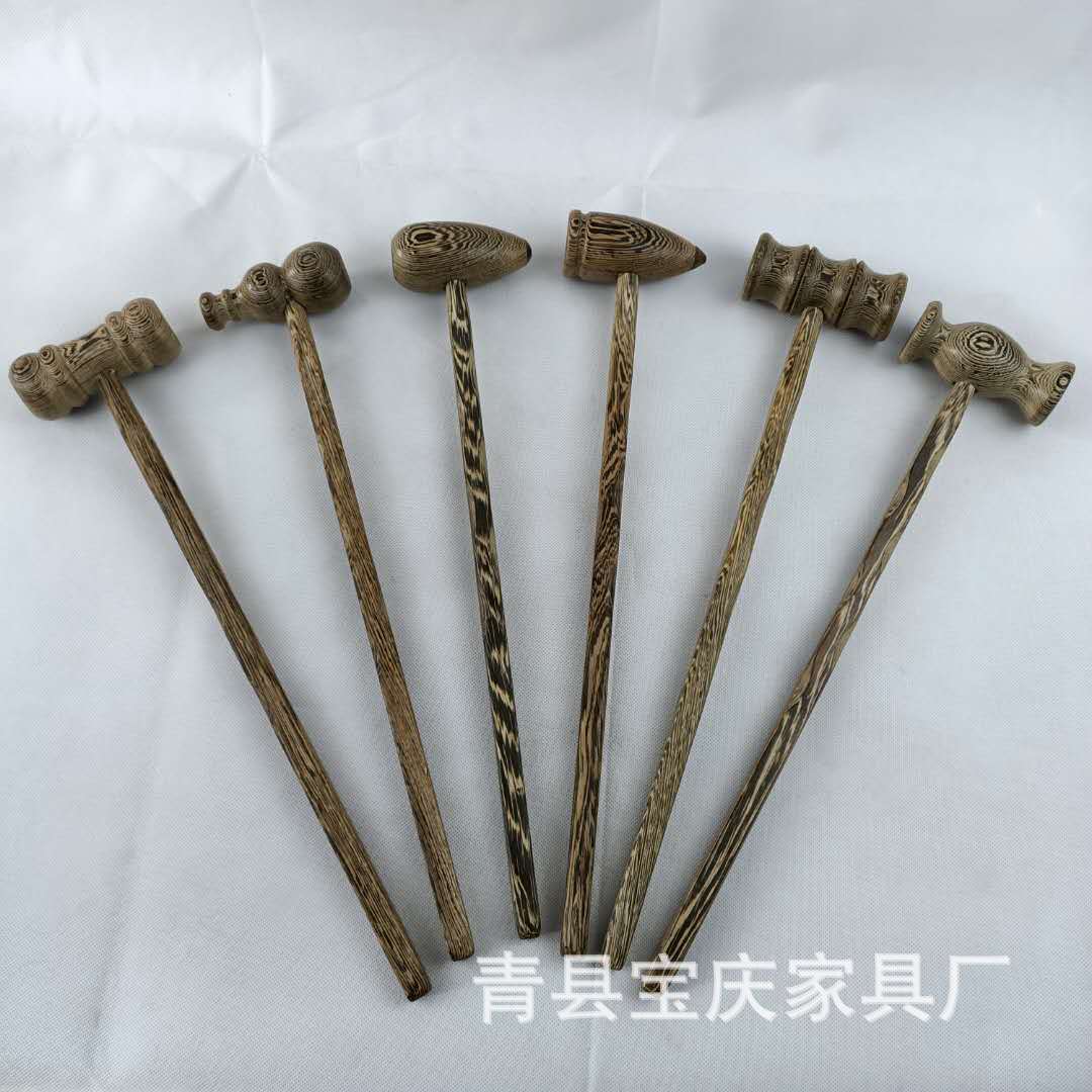 木质鸡翅木健身锤按锤经络器材拍沙板敲打锤厂家生产