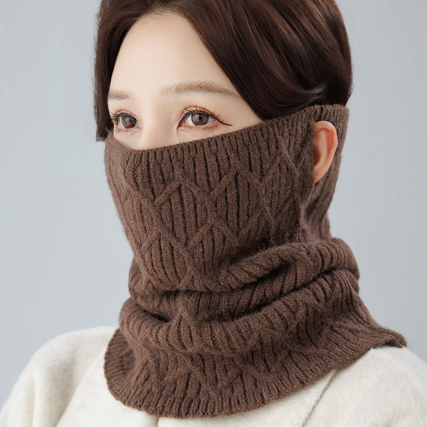围脖女款冬季保暖防寒骑车面罩2025新款加厚护颈脖套针织挂耳围巾,服饰配件/皮带/帽子/围巾,围巾/丝巾/披肩,淘宝优惠券,粉丝福利购,淘宝优惠卷