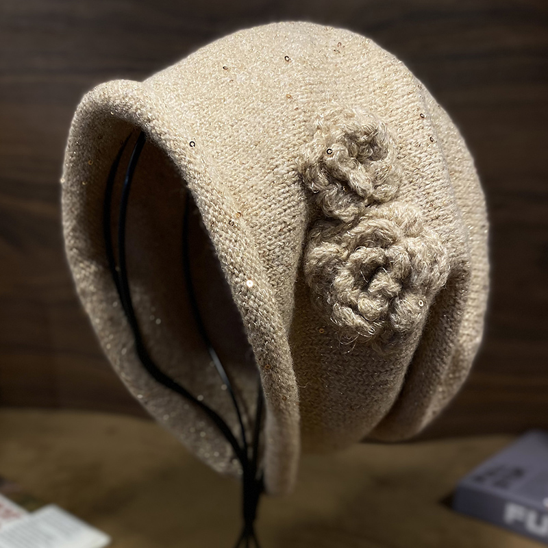 毛线帽子女士秋冬季保暖针织帽2025新款显脸小时尚洋气堆堆1126r