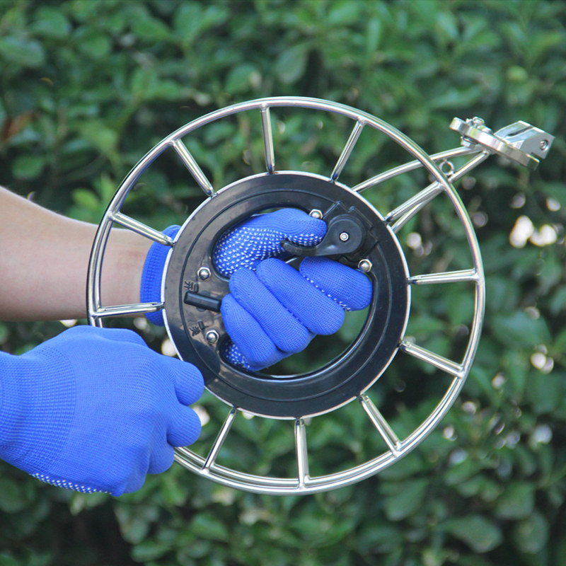 潍坊风筝线轮专业静音大轴承不锈钢握轮防倒转万和风筝轮盘握盘