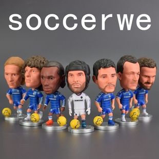 soccerwe足球公仔模型摆件手办切尔西传奇兰帕德德罗巴车路士礼品