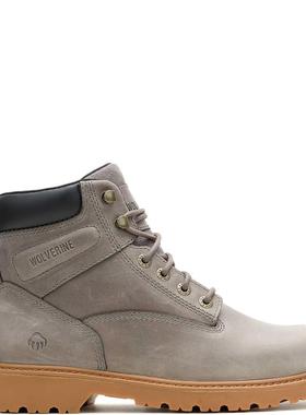 代购Wolverine男士工装靴透气吸湿缓震防滑全粒面皮革鞋面