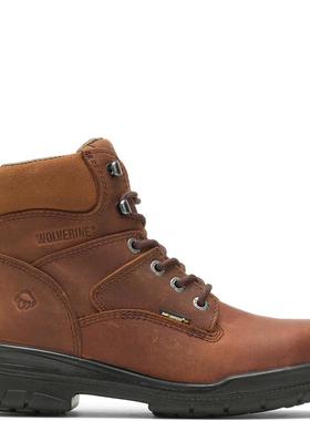 代购Wolverine男士工作靴防滑减震轻便防水钢头系带短筒