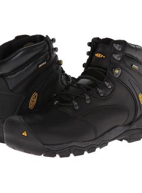 代购KEEN Louisville男士工装鞋防水防滑保暖靴中筒系带工作靴