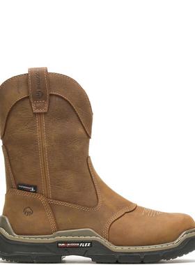 代购Wolverine男士西部靴防水透气吸汗缓震全粒面皮革