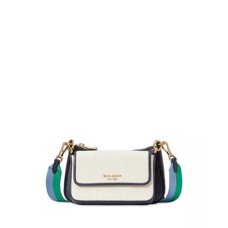 美国代购Kate Spade New York专柜流行时尚白蓝拼色斜挎女士包袋