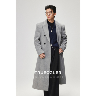 羊毛大衣男中长款过膝冬季呢子