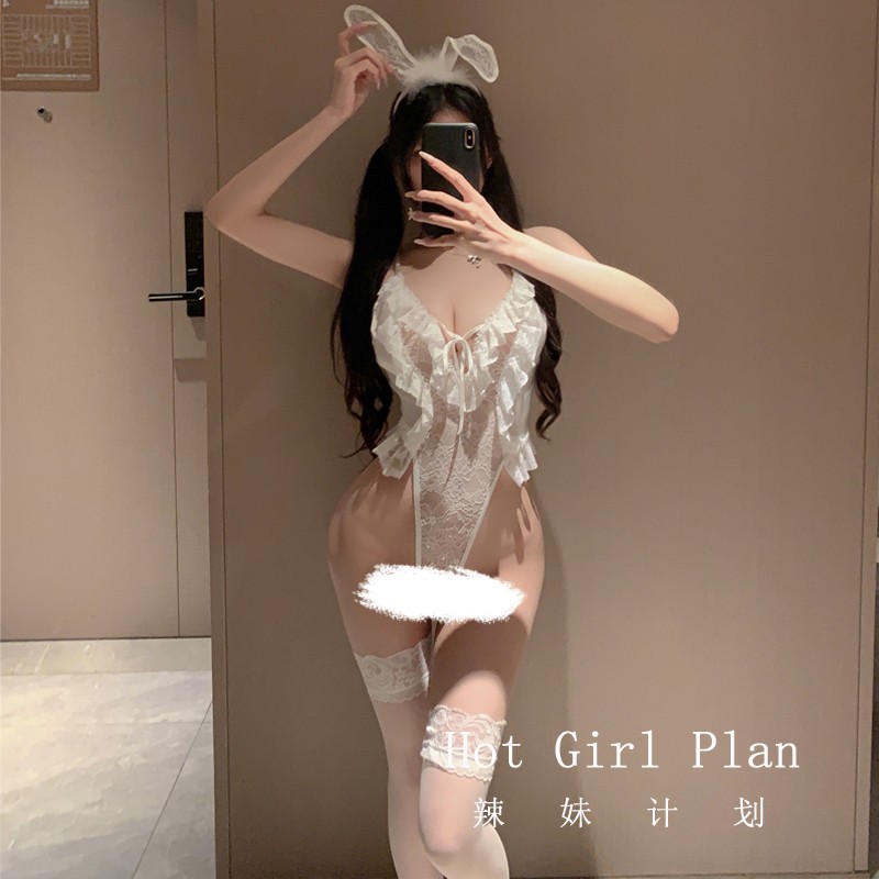 性感蕾丝透视连体衣女诱惑