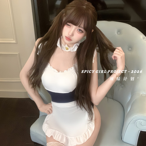 辣妹计划~带胸垫纯欲性感连体衣女仆cos制服免脱情调战袍qqny内衣