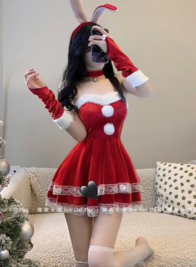 辣妹计划：圣诞战袍*纯欲氛围穿搭性感兔女郎cos演出服装qqny制服