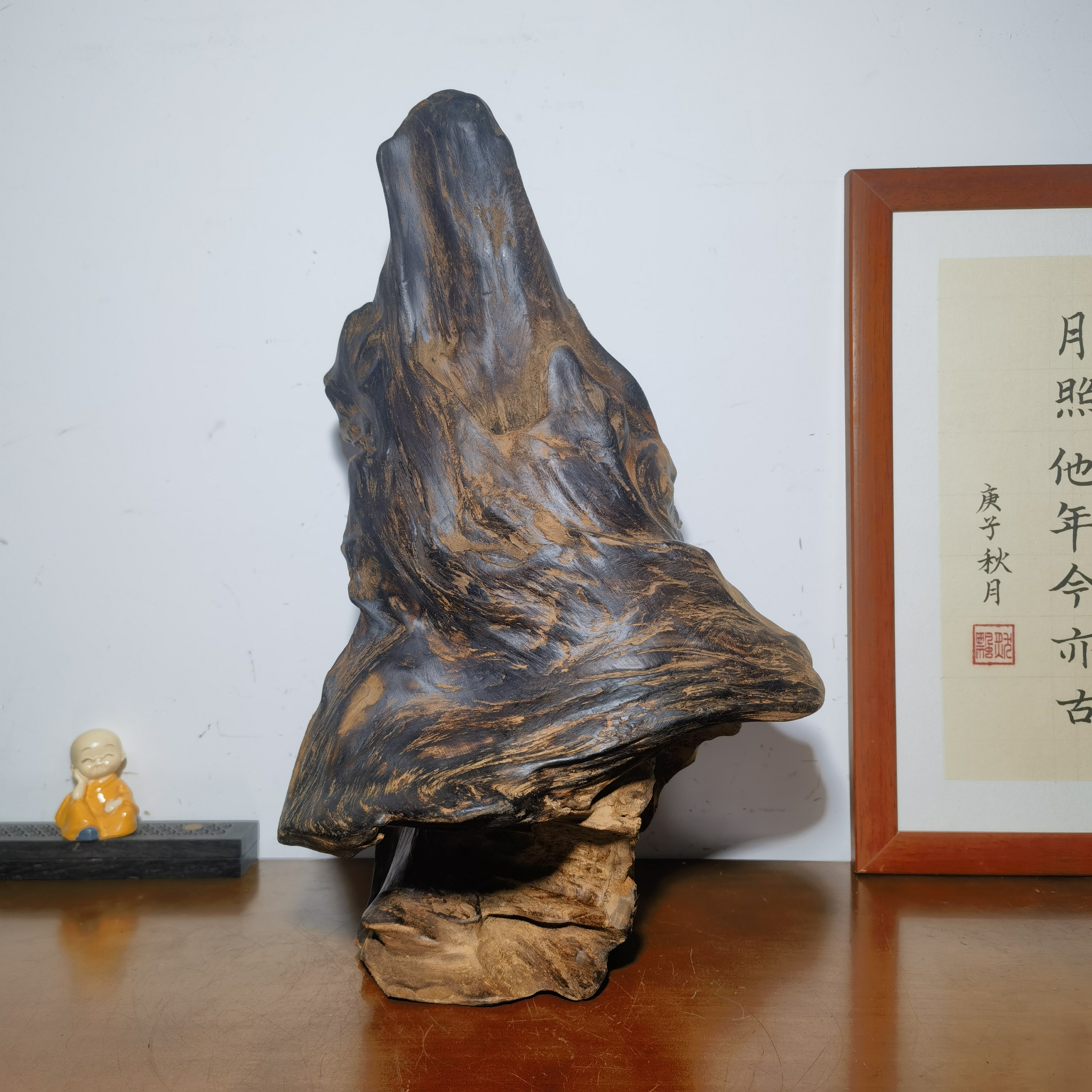 广西土沉香天然随形摆件原生态树根中式玄关桌面香木根雕摆件包邮