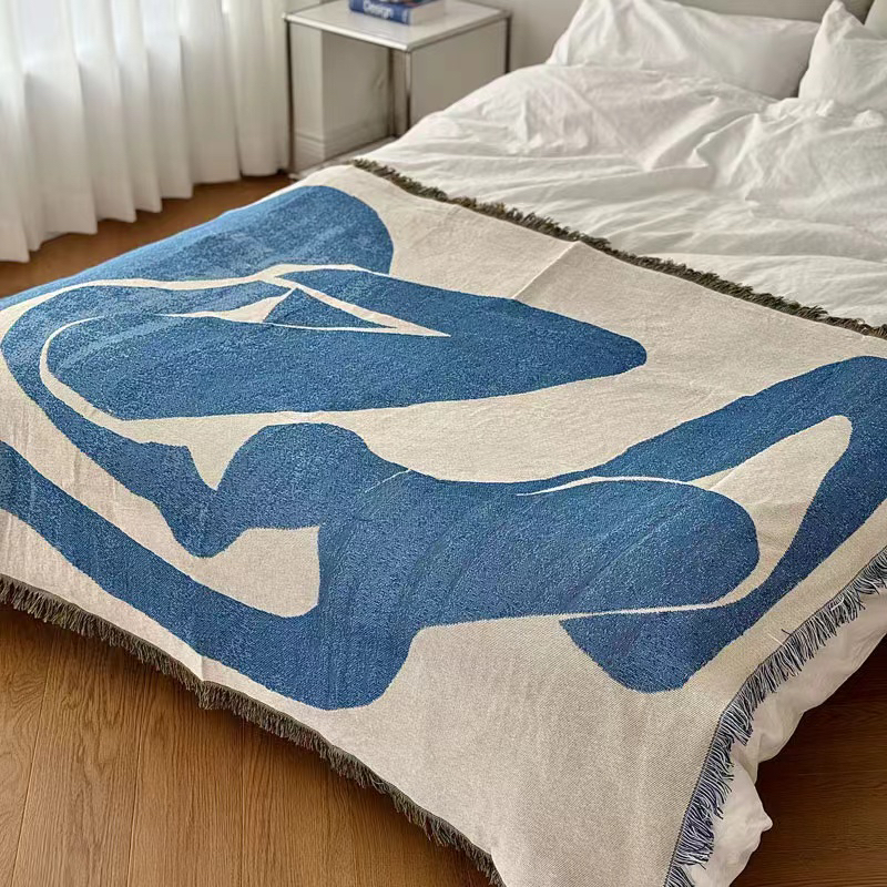 Blue Nude蓝色裸者Henri Matisse马蒂斯油画沙发毯复古艺术挂毯