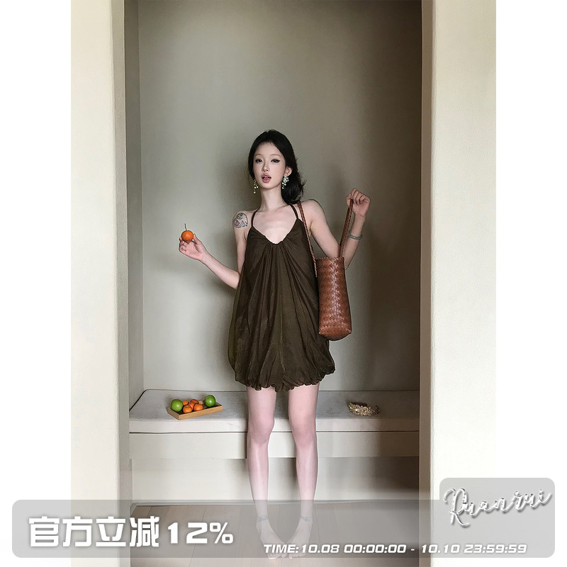 Ruanrui彼得潘精灵花苞连衣裙