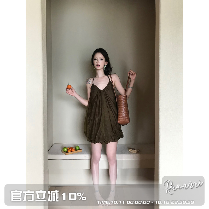 Ruanrui彼得潘精灵花苞连衣裙
