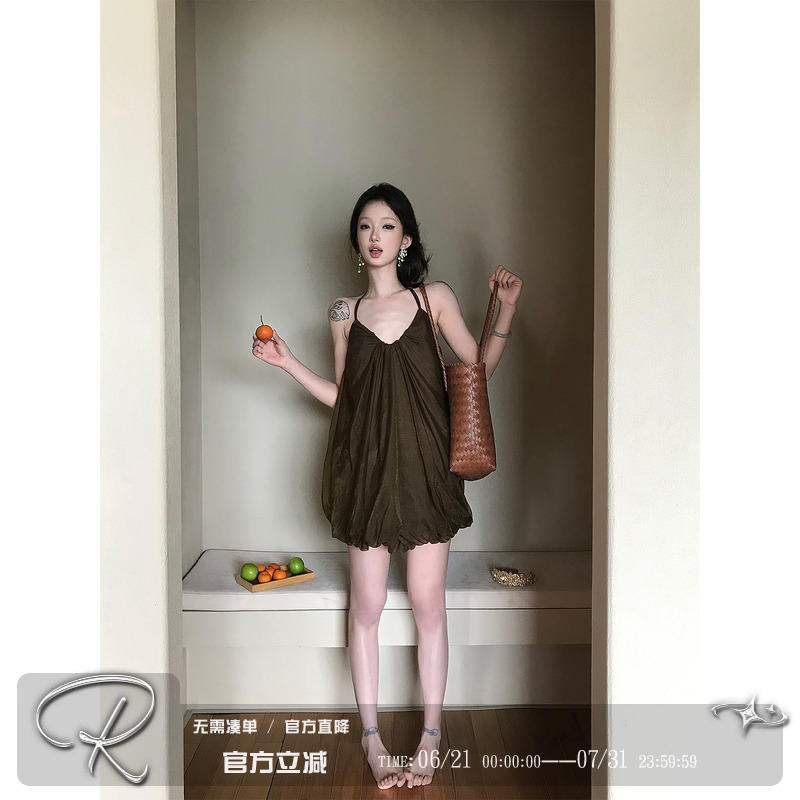 Ruanrui彼得潘精灵花苞连衣裙
