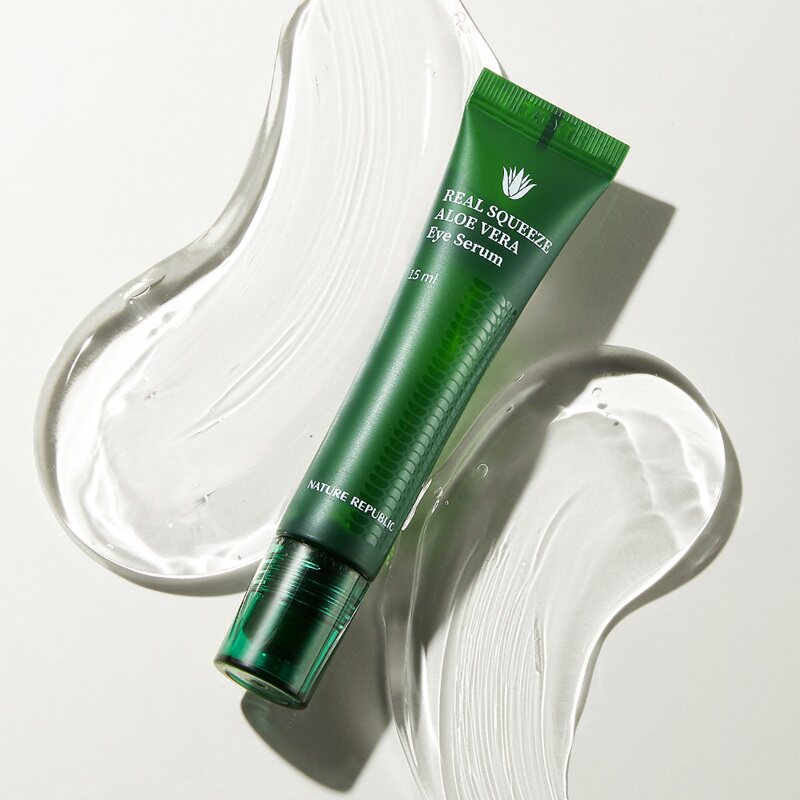 韩国NatureRepublic自然乐园芦荟滚珠眼霜清爽舒缓改善眼袋黑眼圈