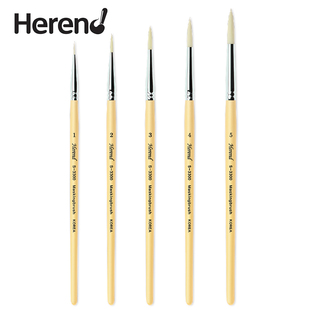 韩国Herend圆头水彩画笔 S-3300勾线笔 油画丙烯美术专用绘画笔