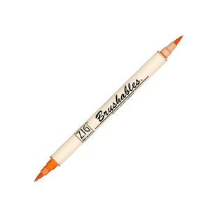 日本吴竹KURETAKE双色双头MS-7700深浅漫画水彩刷头艺术字brush手账笔 插画笔美术用品笔