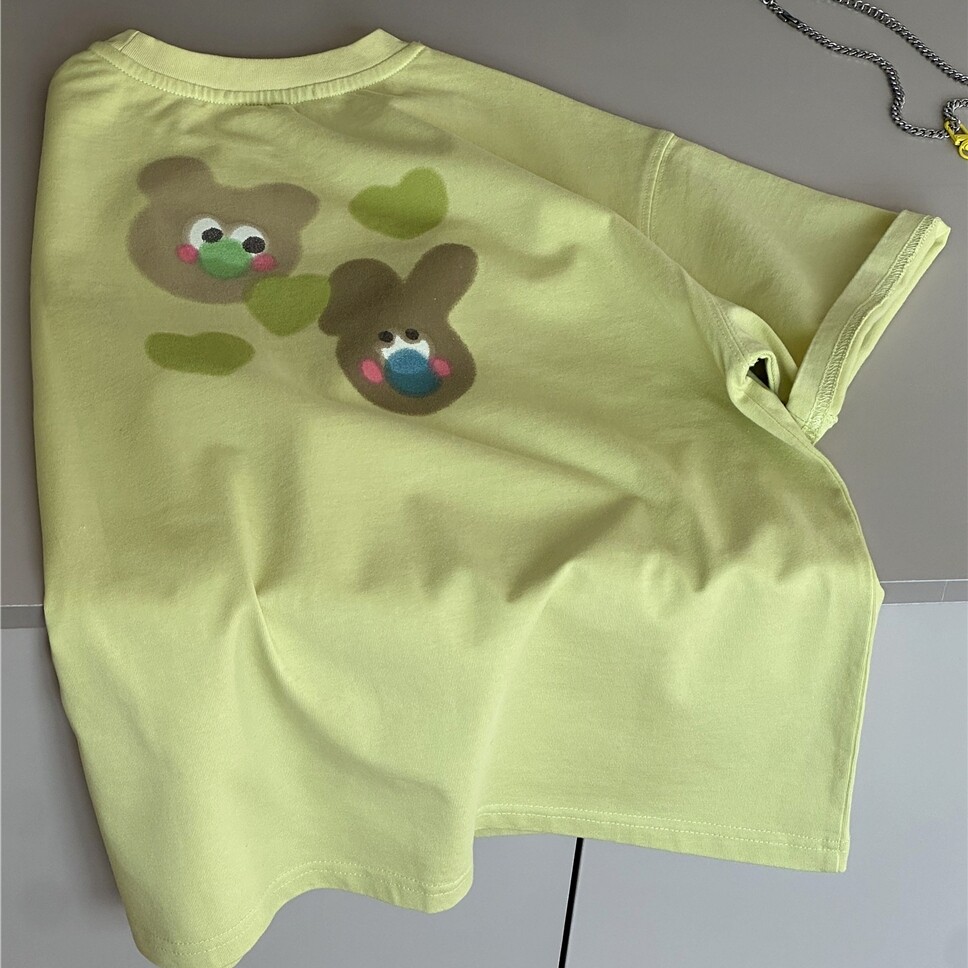 KK Korea韩版童装26夏季儿童短袖韩版潮牌卡通兔子男女童夏季