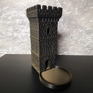城堡塔楼骰子塔桌游配件3D打印跑团投盘方便携带色子塔筛子塔礼物
