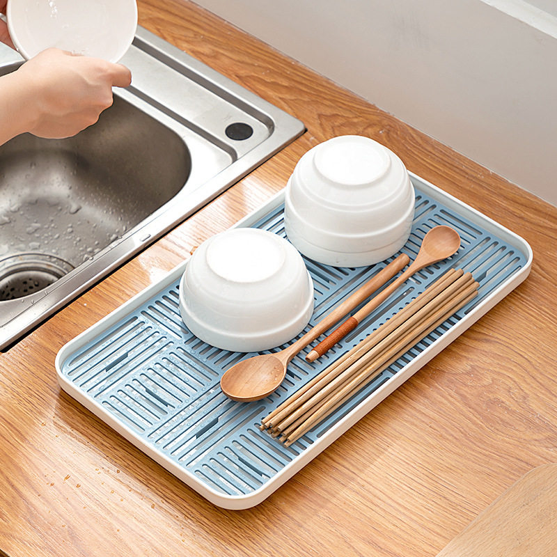 家用长方形塑料双层沥水茶盘干泡日式厨房创意水果水杯茶具托盘