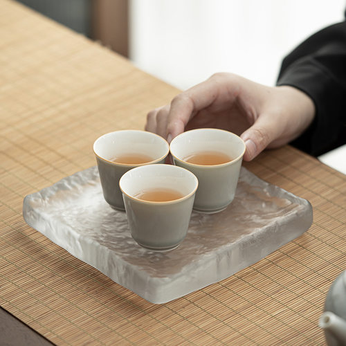 冰灰烟灰釉茶杯日式手工陶瓷功夫茶杯茗杯闻香杯家用主人杯单杯
