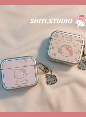 软萌可爱Kitty猫适用AirPods保护套新款iPod苹果耳机壳日韩网红1/2代无线蓝牙3代airpodspro2代软防摔保护壳