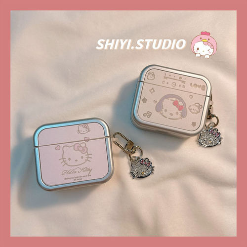 软萌可爱Kitty猫适用AirPods保护套新款iPod苹果耳机壳日韩网红1/2代无线蓝牙3代airpodspro2代软防摔保护壳