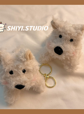 可爱西高地小狗适用AirPods4保护套秋冬新款iPod苹果耳机壳毛绒1/2代无线蓝牙3代airpodspro2代软防摔保护壳