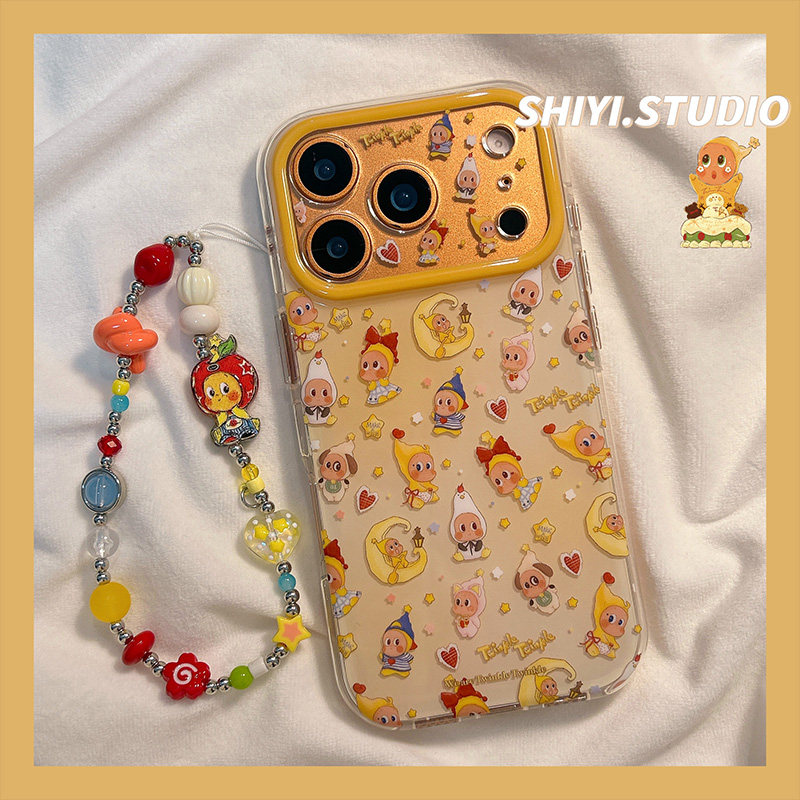 晕染卡通黄色星星小人适用苹果17promax手机壳带链条16pro新款iphon17可爱15pro少女心16硅胶防摔15双层硬壳,3C数码配件,手机保护套/壳,淘宝优惠券,粉丝福利购,淘宝优惠卷