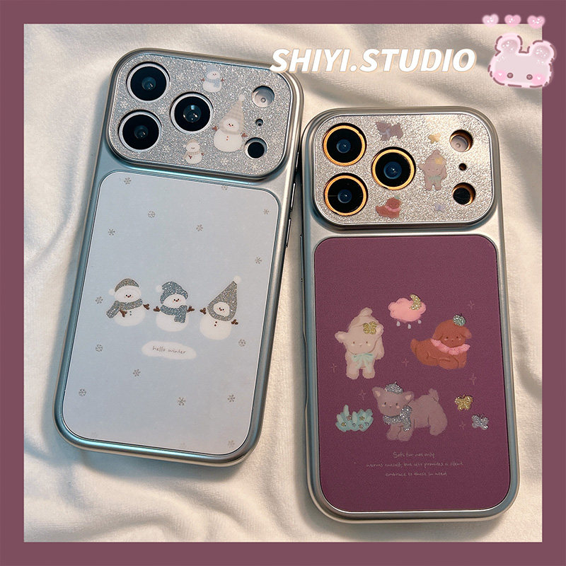 可爱雪人小动物闪粉适用苹果17promax手机壳16pro新款iphon17日韩15pro女款16硅胶14防摔15卡通创意全包硬壳,3C数码配件,手机保护套/壳,淘宝优惠券,粉丝福利购,淘宝优惠卷