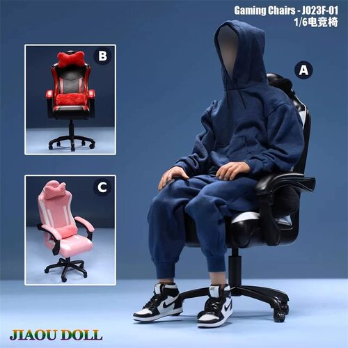 JIAOU DOLL1/6兵人游戏椅 电竞椅 办公椅 老板椅模型道具JO23F-01