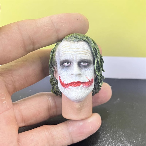 现货 1/6 男兵人头雕 蝙蝠侠前传 小丑 希斯莱杰 12寸手办模型