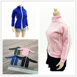 1/6女兵人模型配件 修身运动外套 12寸可动人偶女包胶素体 岚TBL