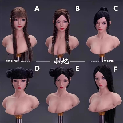 YMTOYS 1/6 YMT098 小妃 亚洲可动眼女头雕适合PH包胶女素体 现货