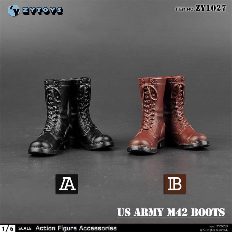 ZYTOYS 1/6兵人 WWII 二战美军M42靴子越战鞋子 ZY1027 模型现货