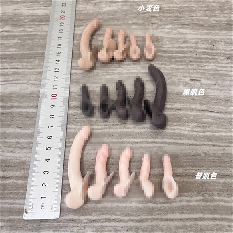1/6男兵人配件 包胶素体配件模型 丁丁 人偶JJ  5个一套现货图片