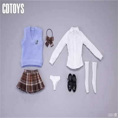 现货 cdtoys cd030 1/6 女兵人 针织毛衣学生套装 适合包胶女素体