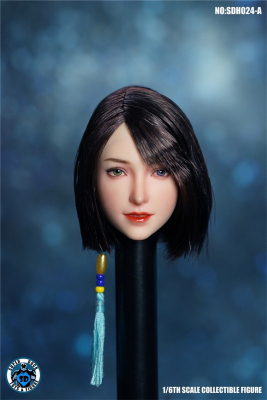 现货SUPER DUCK SDH024 1/6亚洲精致女兵人头雕模型美女头雕 四款